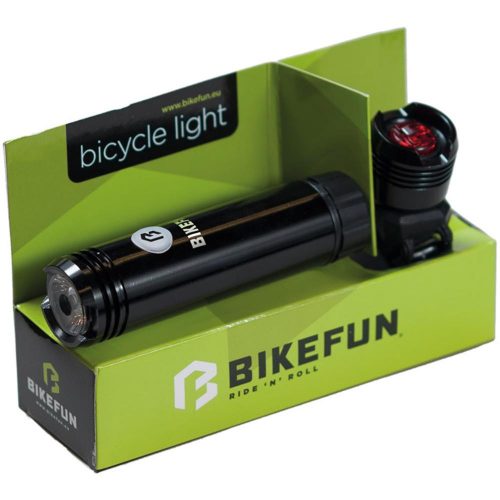 Bikefun Shot USB akkumulátoros kerékpár lámpa szett USB töltős