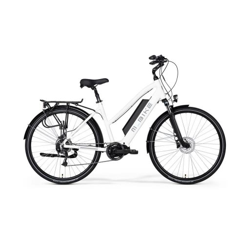 M-Bike E T-Bike 1 0 Selyem Fehér 42Cm, 28'' , Bafang Középmotor, Félintegrált Akku (Alsócső)