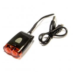 Villogo Hátso Usb 2Led 3Funk Fekete  