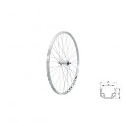 Fűzött első kerék KLS EVENT V-brake F, 26", silver