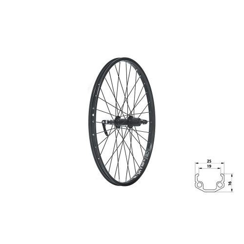 Fűzött hátsó kerék KLS WASPER CASSETTE V-brake R, 24