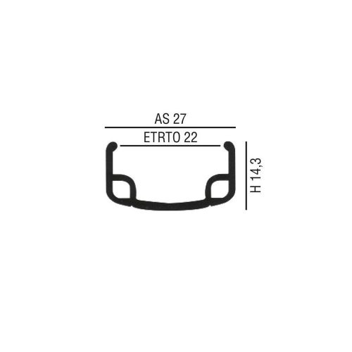 Abroncs 20" (406) 36H Alu Szimpla Ezüst