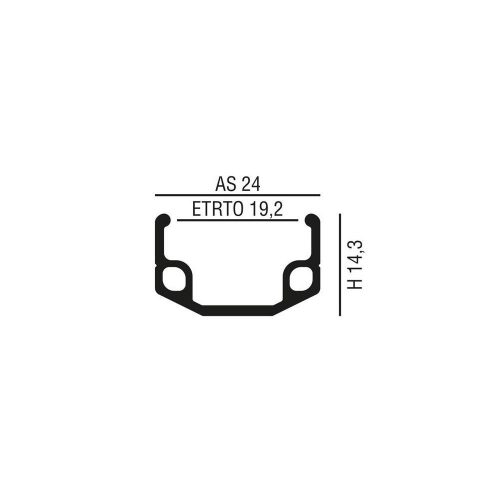 Abroncs 24" (507) 36H Alu Szimpla Ezüst