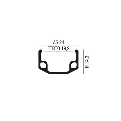 Abroncs 26" (559) 36H Alu Szimpla Ezüst  Si