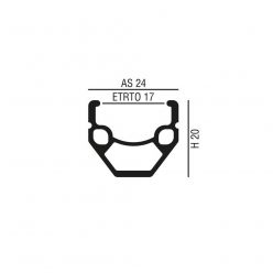 Abroncs 27,5" (584) 32H Alu Df. Fekete  V3 V-Fék