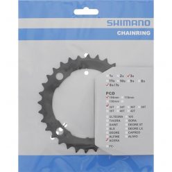 Lánckerék 32F Shimano Fcm361 Fekete  3X8 Pcd 104Mm