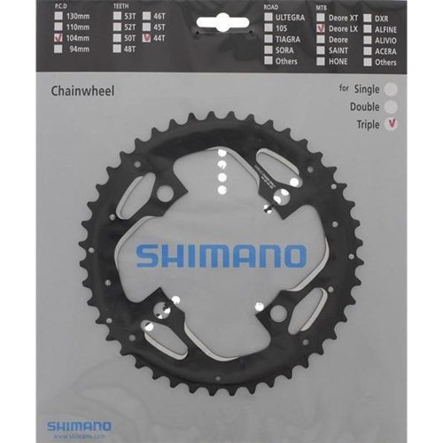 Lánckerék 44F Shimano Fct671 Fekete  3X10 Pdc 104Mm